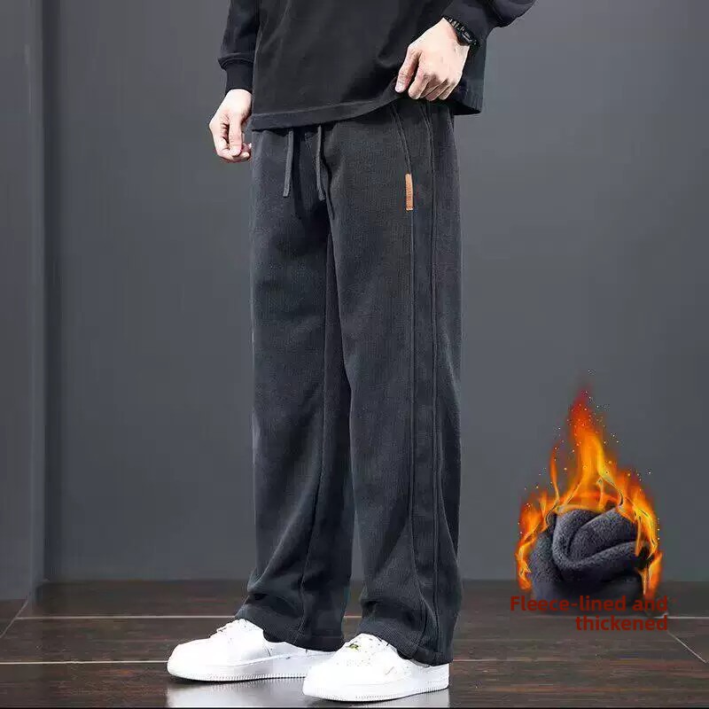 Corduroy Pant Warm - بنطلون رجالي كاجوال من القطيفة المبطنة