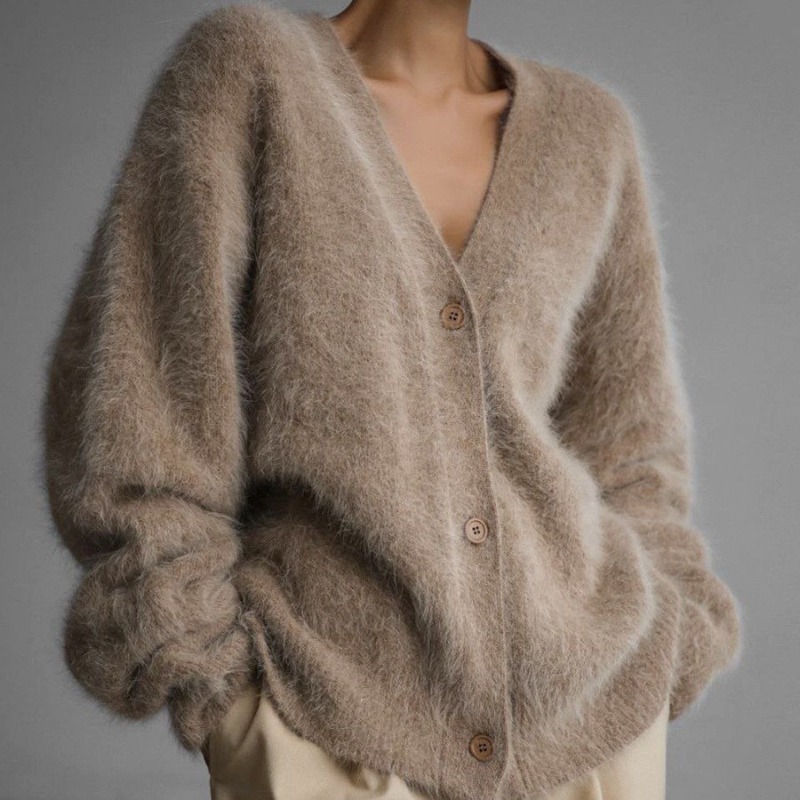 Wool Coat Peacoat - كارديجان نسائي منسوج بياقة على شكل