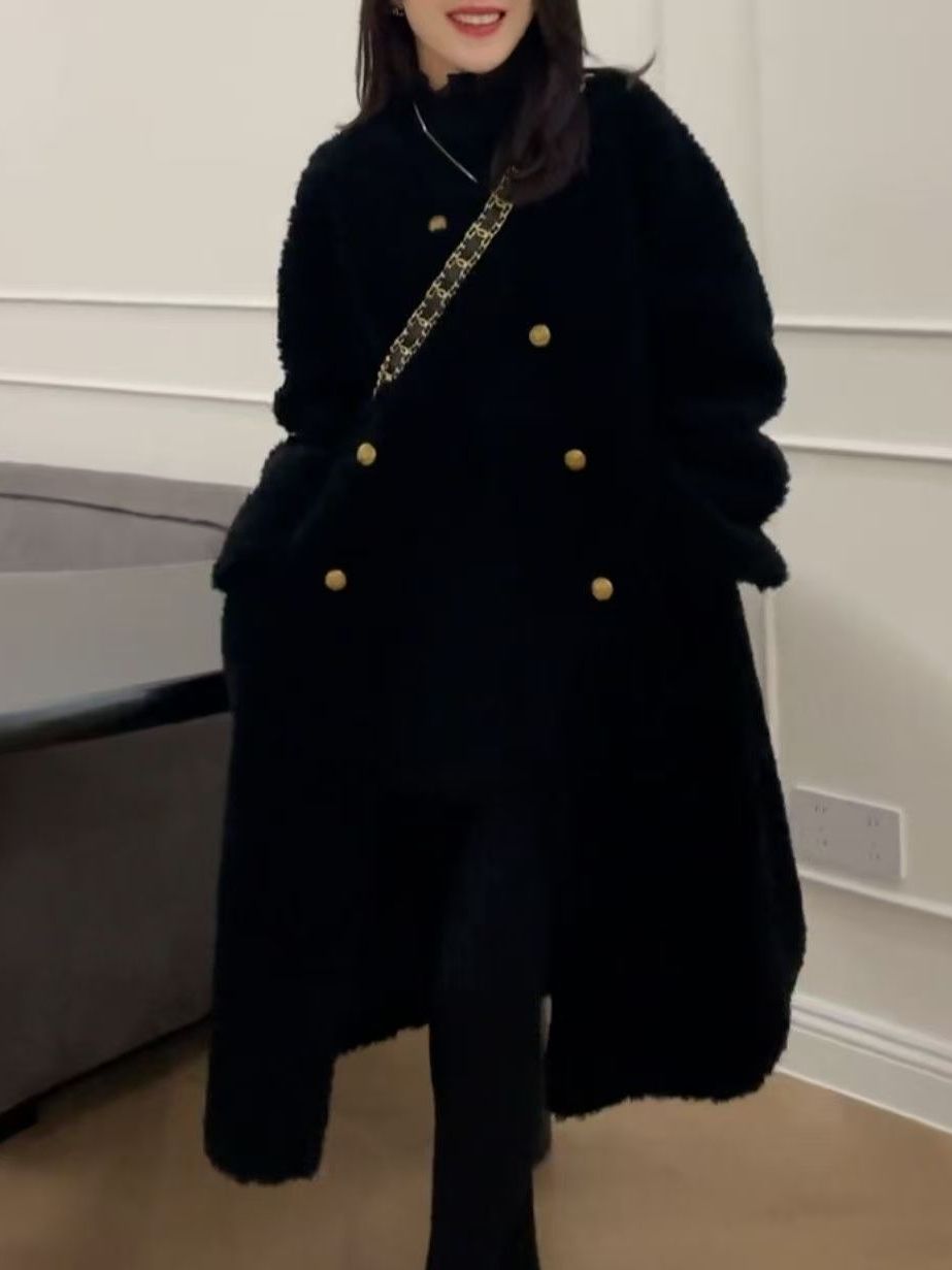 جاكيت فرو خروف متوسط الطول بمق - مراجعة Wool Coat Peacoat وسعره