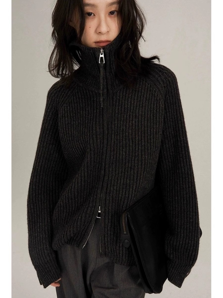 كارديجان نسائي بسحاب مزدوج من  - مراجعة Wool Coat Peacoat وسعره