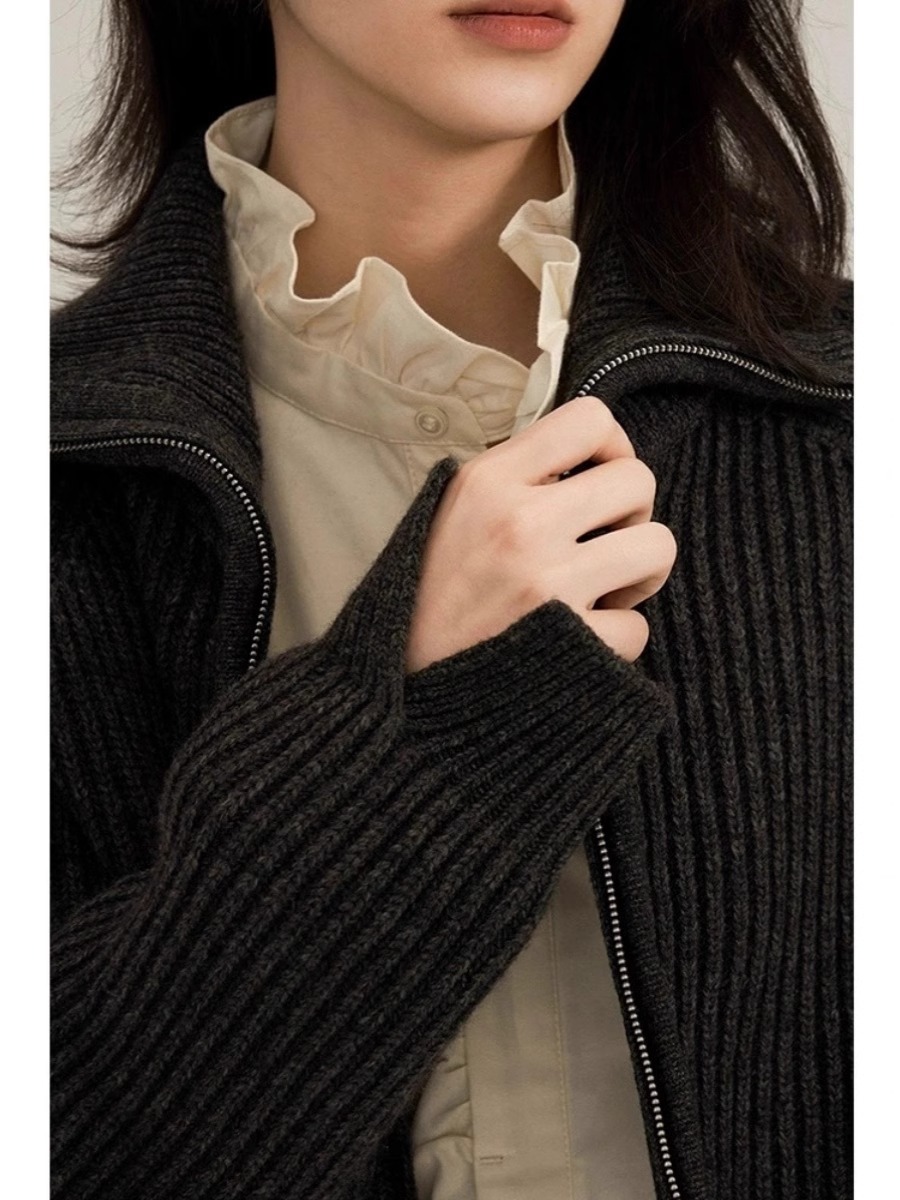 كارديجان نسائي بسحاب مزدوج من  - مراجعة Wool Coat Peacoat وسعره