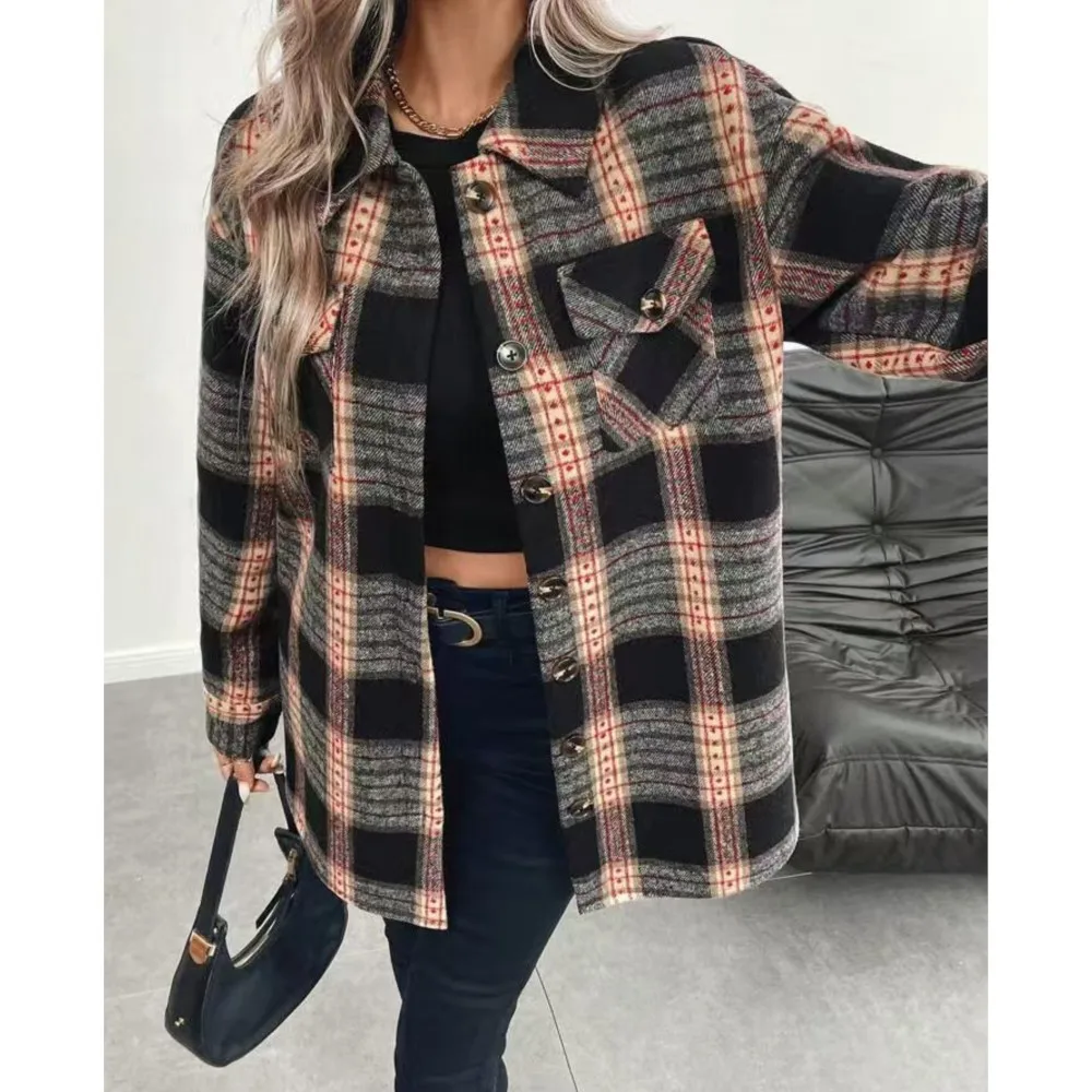 معطف نسائي أنيق للخريف والشتاء - مراجعة Flannel Shirt Lined وسعره