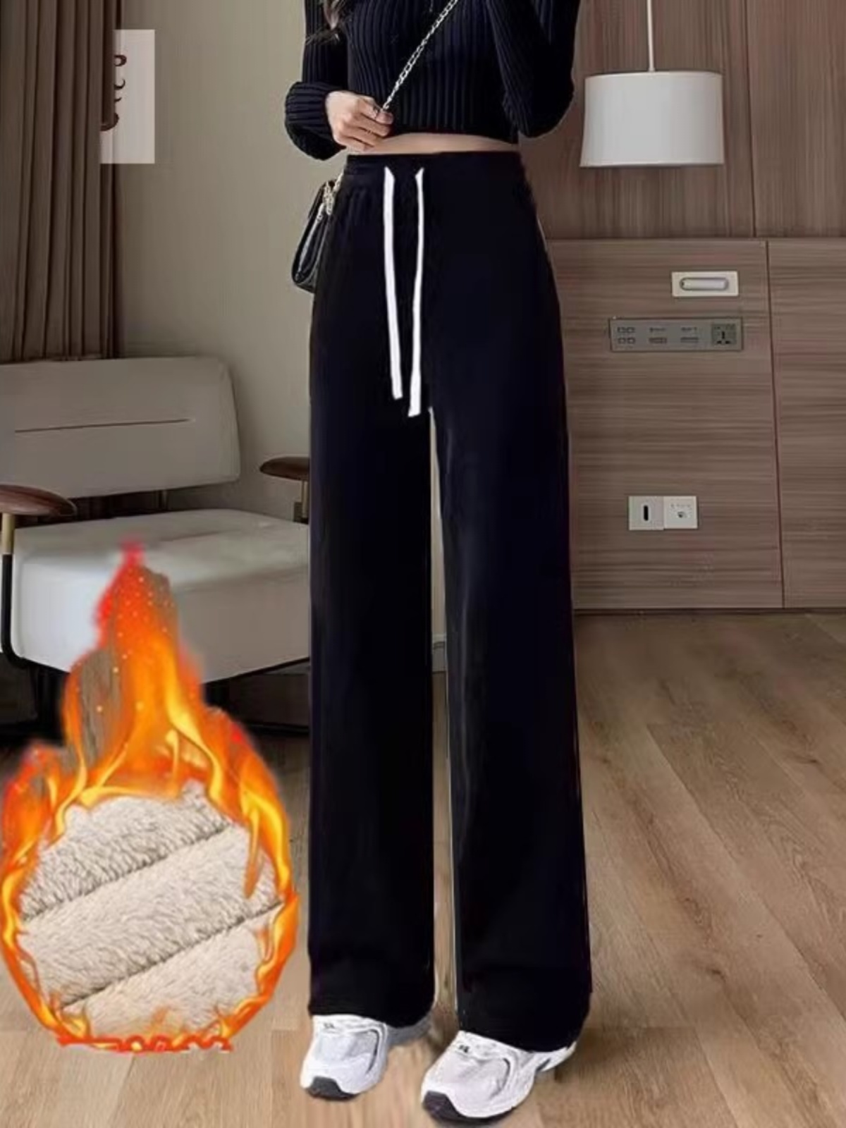 بنطلون نسائي واسع الساق من قما - مراجعة Corduroy Pant Warm وسعره