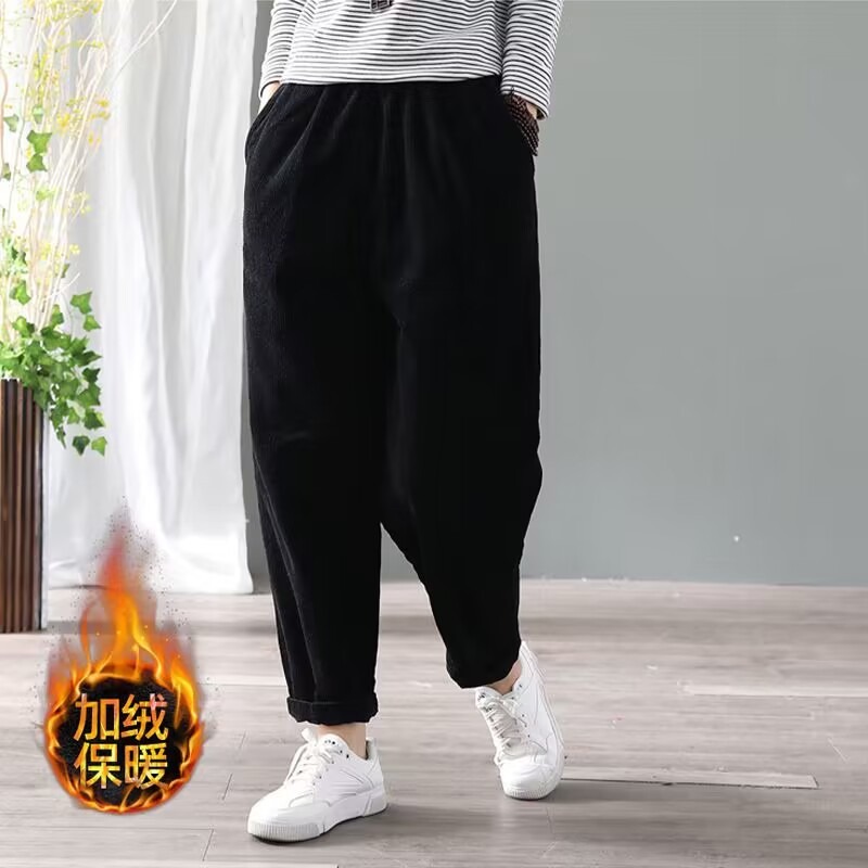 بنطلون هاريم نسائي من قماش الك - مراجعة Corduroy Pant Warm وسعره