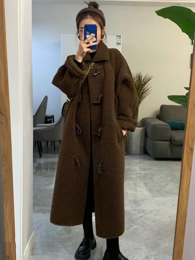 معطف شتوي طويل من فرو الخروف ل - مراجعة Wool Coat Peacoat وسعره