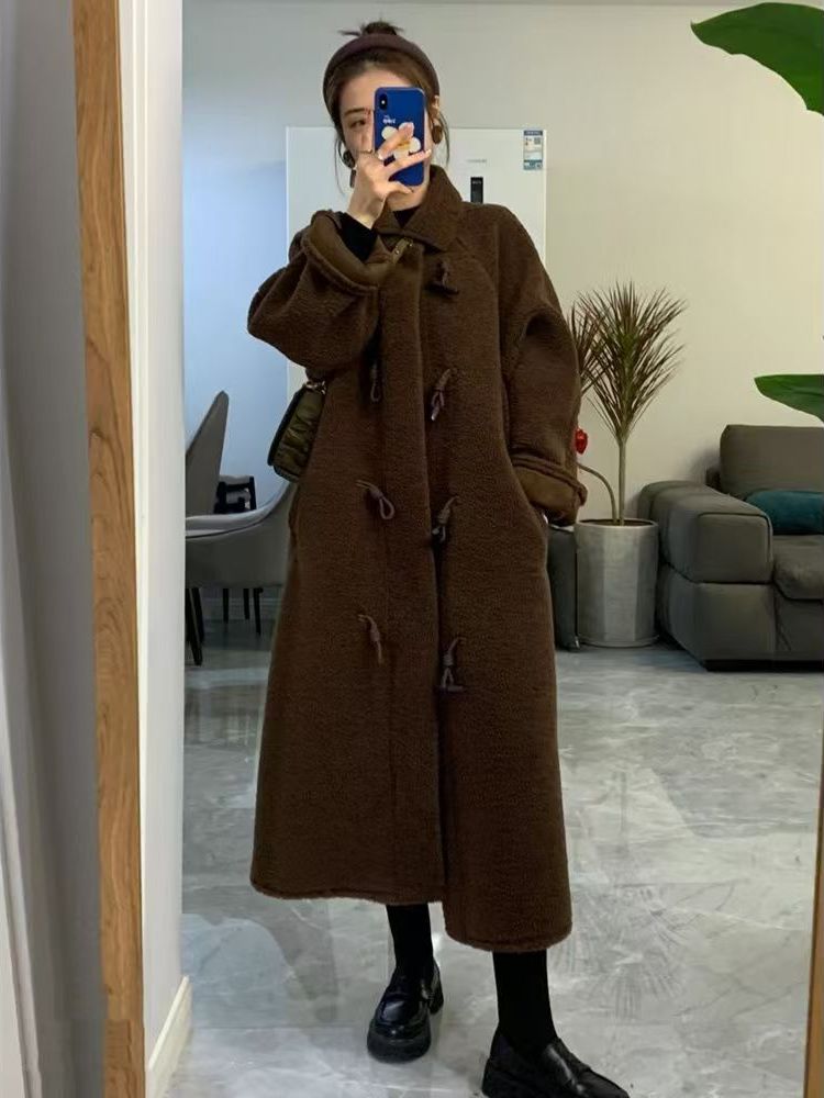 معطف شتوي طويل من فرو الخروف ل - مراجعة Wool Coat Peacoat وسعره