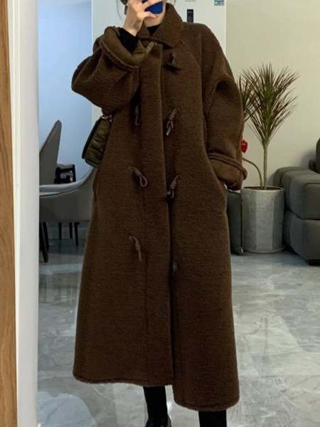 معطف شتوي طويل من فرو الخروف ل - مراجعة Wool Coat Peacoat وسعره