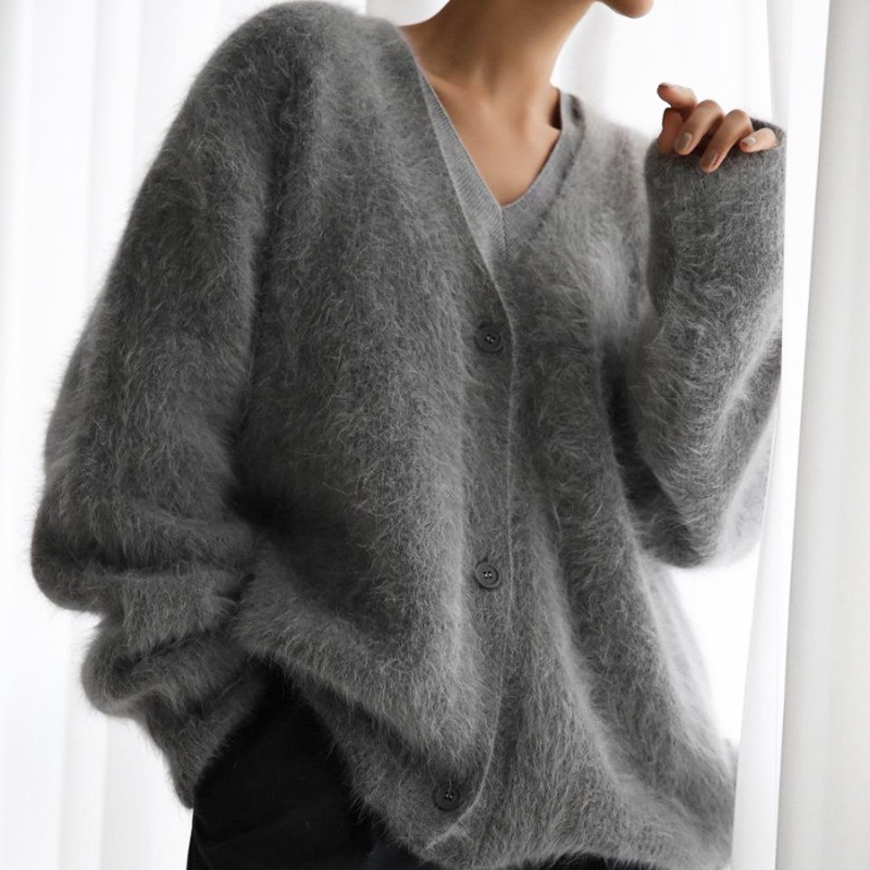 كارديجان نسائي منسوج بياقة على - مراجعة Wool Coat Peacoat وسعره
